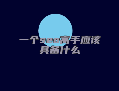 一个seo高手应该具备什么