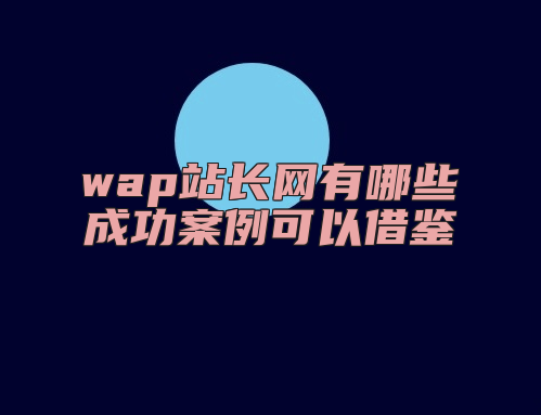 wap站长网有哪些成功案例可以借鉴